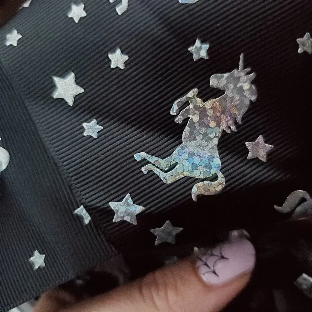 Girls Hologram Unicorn Hair Bow